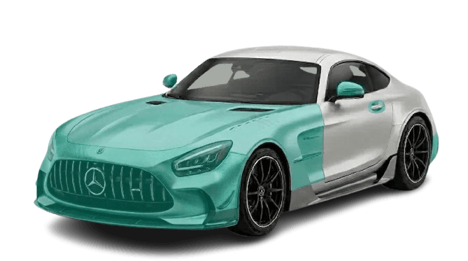 Schemat pokrycia pakietu PPF Full Front zakładanego przez XWrap w Walencji